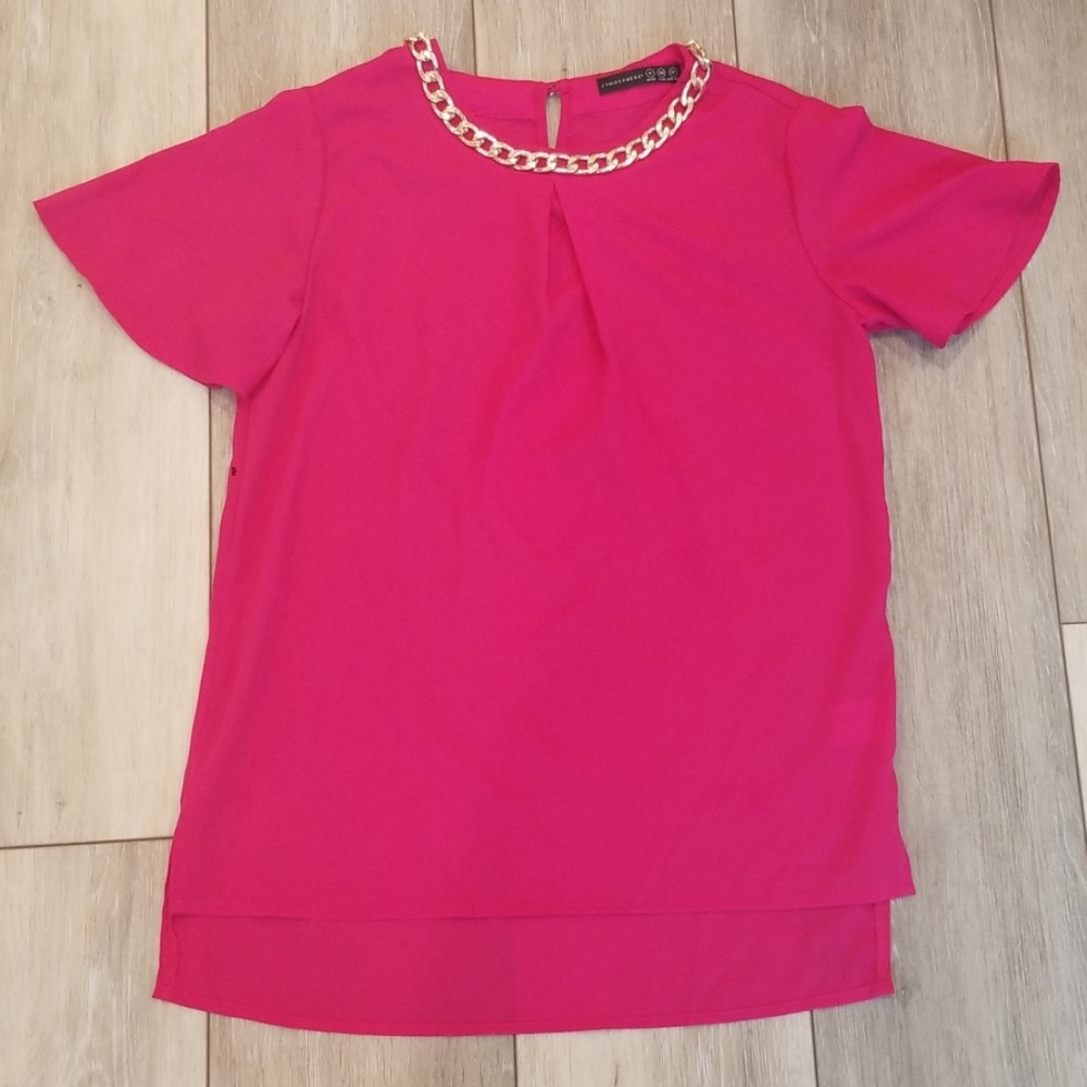 4/$20 Pink Top with chain neck
